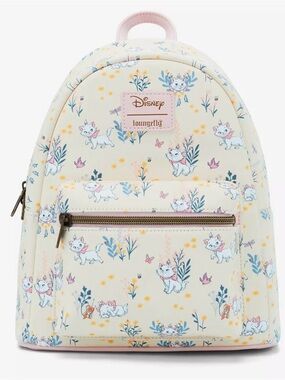 Cream Aristocats Marie Floral Loungefly Backpack